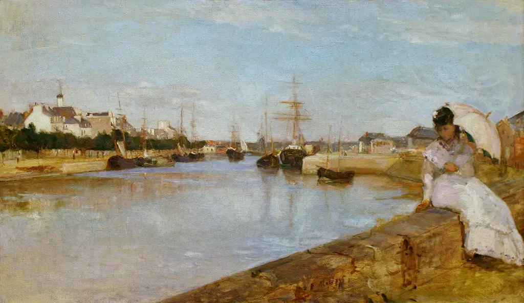 The Harbour at Lorient in Detail Berthe Morisot